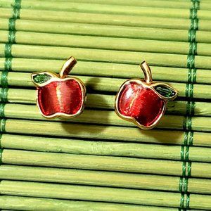 Avon 1979 Candy Apple Earrings